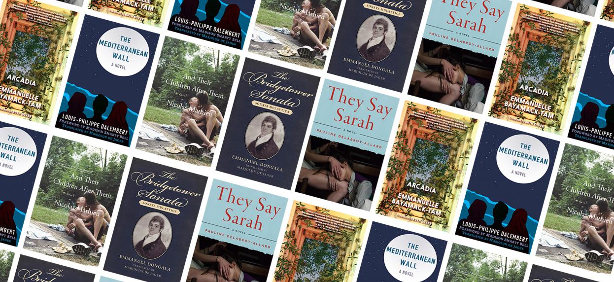 Collage of the 5 titles nominated for the 2021 Albertine Prize