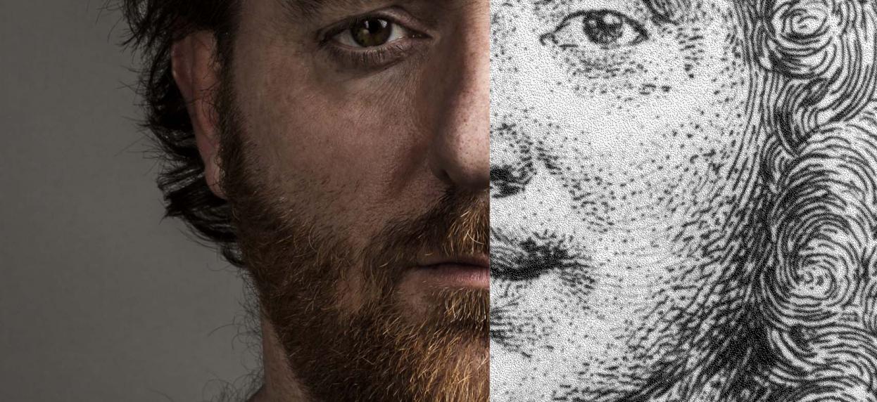 As part of the 2022 celebration of Molière 400 in Kansas City, acclaimed actor Jérôme Pouly of the Comédie Française who played Molière more than 1000 times is coming to perform the world premiere « M de Molière »