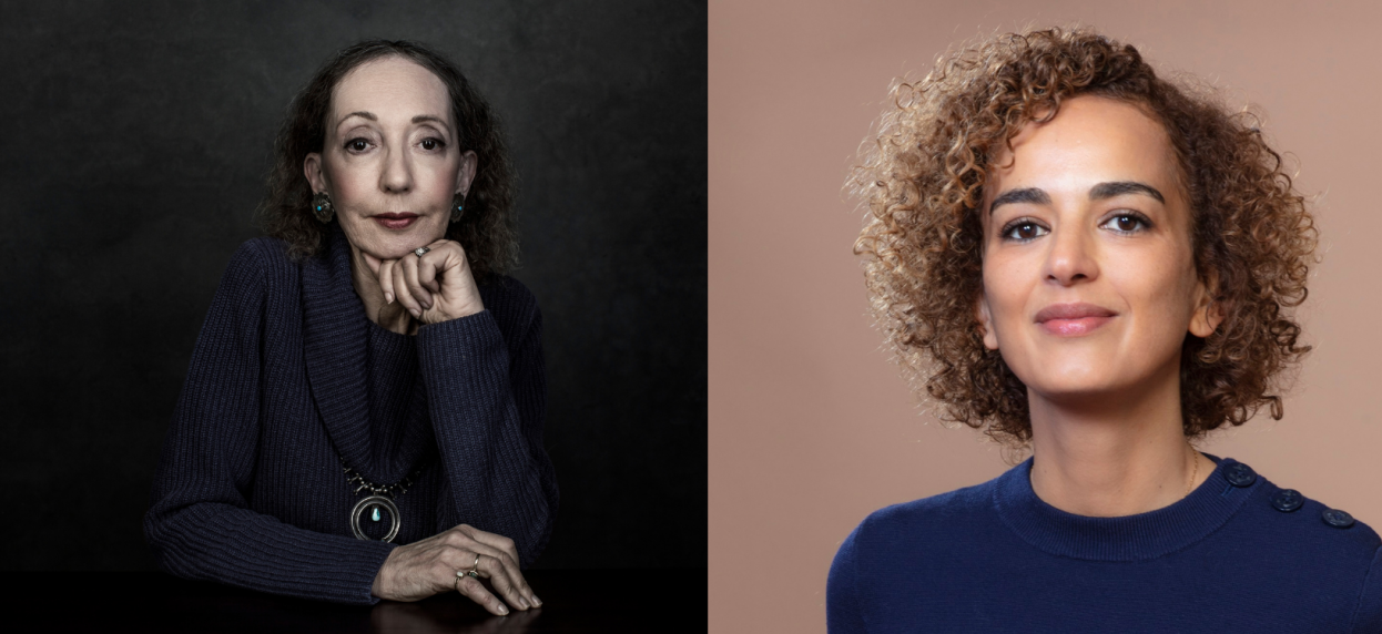 Authors Joyce Carol Oates and Leila Slimani