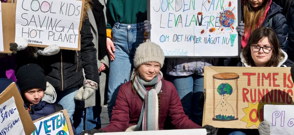 Greta Thunberg at a demonstration