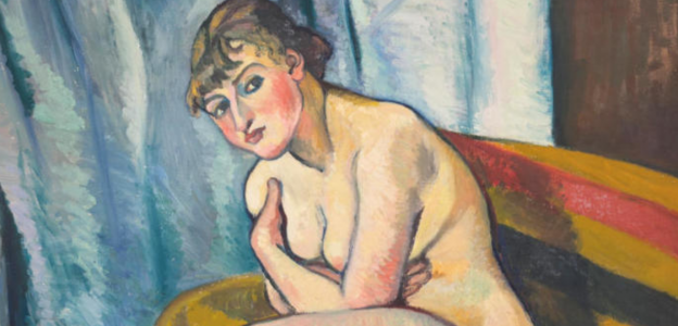 Suzanne Valadon. Nude Sitting on a Sofa (detail), 1916