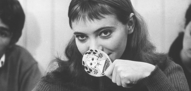 Anna Karina in the French film Band of Outsiders