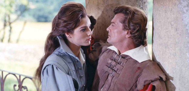 Jean Marais and Elsa Martinelli in the French film Le Capitan